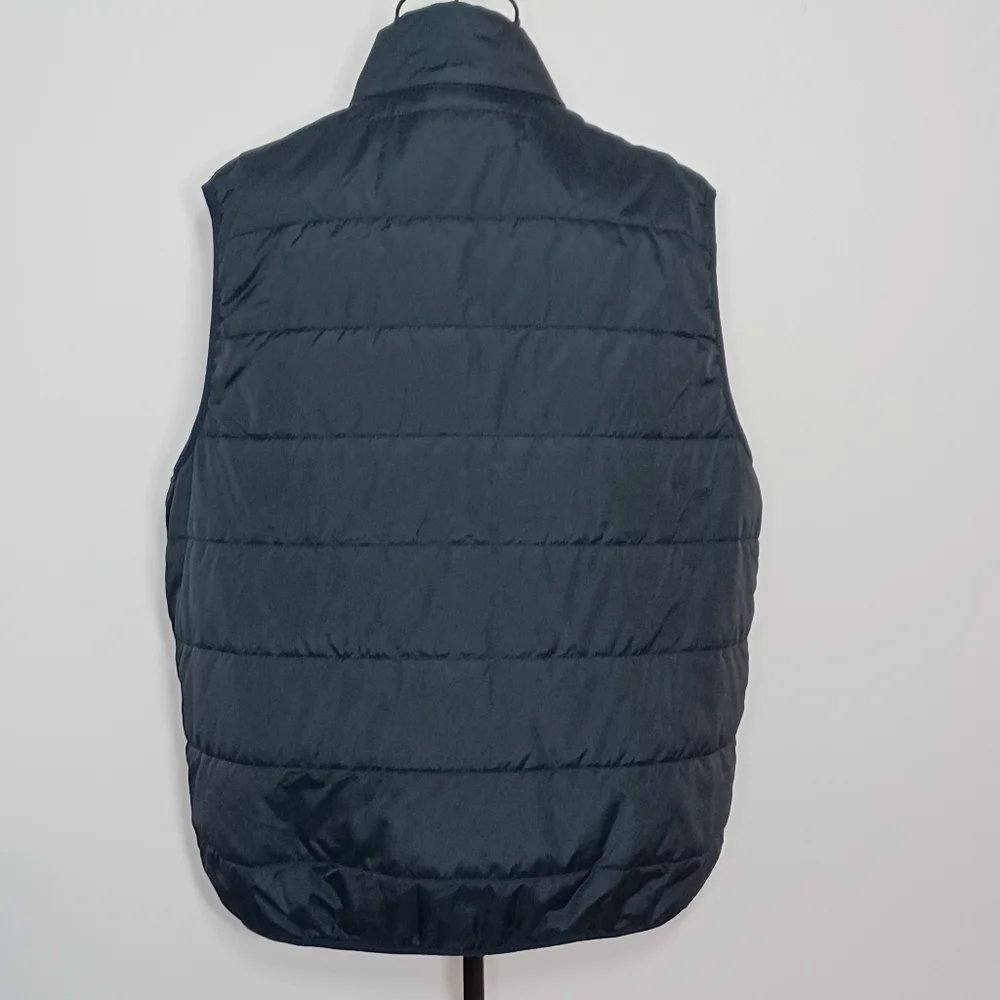 Free Country Black Quilted Puffer Vest - Sleeveless Zip Front